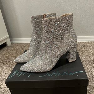 Betsey Johnson rhinestone booties